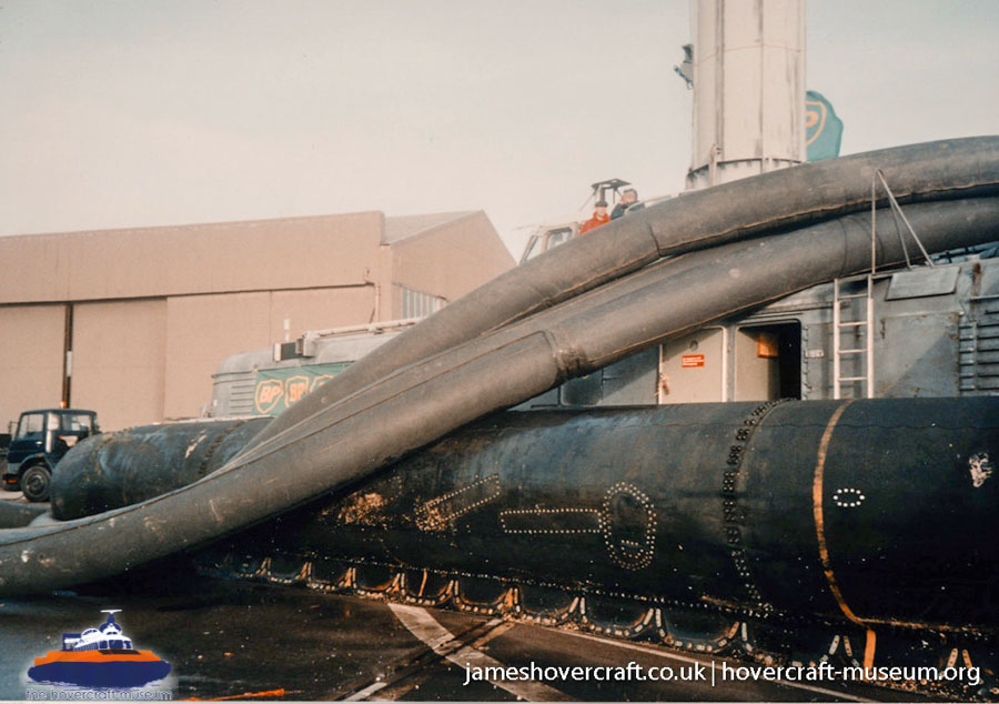 BH7 being moved to The Hovercraft Museum -  (credit: The <a href='http://www.hovercraft-museum.org/' target='_blank'>Hovercraft Museum Trust</a>).